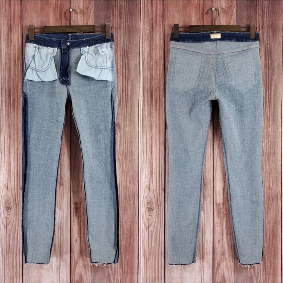 NWT Mother Womens Size 28 The Looker Ankle Fray Girl Crush Denim Jeans $210 - Picture 2 of 16